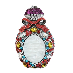 Women Elegant Crystal Perfume Bottle Evening Bag Glitter Gemstone Bowknot <b>Clutch</b> Purse for Family Gathering Cocktail - Product Image 3