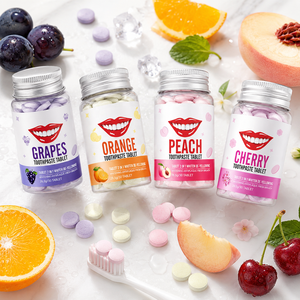 Comprimés <span class=keywords><strong>de</strong></span> dentifrice OEM 30 pièces Marque privée Blanchissant Menthe Logo personnalisé Vente en gros directe usine - Product Image 6