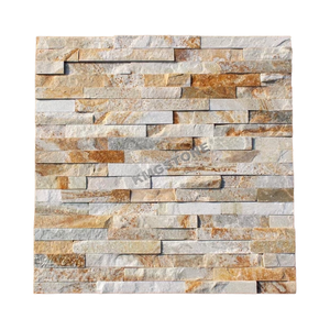 Revestimiento <span class=keywords><strong>de</strong></span> Pared Exterior Sunnye, Moderno, <span class=keywords><strong>de</strong></span> Cuarzo Natural, Resistente a los Ácidos, Ecológico y Duradero, Color Amarillo Dorado, para Hoteles y Viviendas - Product Image 1