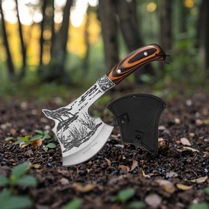 Outdoor Essential DIY Chinese Multitool Camping <b>Tool</b> Double Bladed Tomahawk Tactical Hunting Knife Wood <b>Fire</b> - Product Image 4