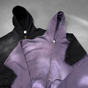 Sudadera con Capucha Raglán Lisa de 430G para Hombre, Nueva Colección Otoño-Invierno, con Doble Cremallera y Bolsillo Canguro, Venta al por Mayor, Logotipo Personalizado, Colores a Elección - Product Image 2