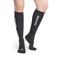 Chaussettes de sport décontractées à haute élasticité, chaussettes de compression à hauteur du genou, design personnalisé pour hommes, chaussettes respirantes en fibre de bambou tricotée, chaussettes longues pour mollet