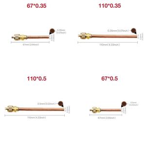 1/4 "หัวชาร์จวาล์วทองแดงเข้าถึงได้อุปกรณ์ทำความเย็นมืออะไหล่เครื่องปรับอากาศ - Product Image 5