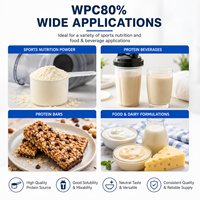 Concentré de protéines de lactosérum en vrac WPC 80% en poudre pour la nutrition sportive et la formulation alimentaire