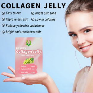Best Quality Collagen Jelly Powerful Wrinkle Care Skin Glow <b>Sugar</b>-Free Halal Collagen Jelly Green Grape Flavor Beauty Products - Product Image 3
