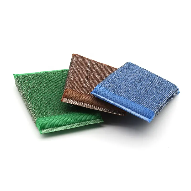 Hot sale steel wire scouring pad kitchen cleaning sponge scourer for pot