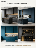 Lemari Dapur & Pintu Lemari Kayu Solid Oak Modern Buatan Khusus Kustomisasi Seluruh Rumah Lemari Dasar
