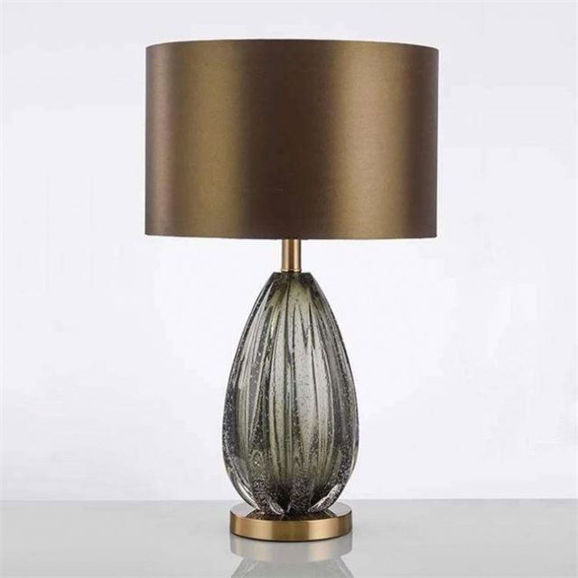 Decorative Table Lamp Hotel Modern Simple Living Room and Bedroom Bedside Lamp, Light Luxury Glass Table Lamp