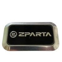 Plaque signalétique personnalisée en aluminium miroir pour boîtier d'ordinateur, finition sablée et oxydée, pour petits appareils