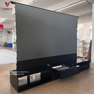100inch 120inch thông minh Laser TV màn hình chiếu tự động tích hợp UST chiếu Tủ alr tầng tăng lên màn hình