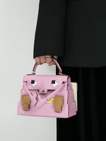 Sac à main personnalisé OEM en cuir véritable motif dessin animé pour femme, 3-en-1, porté épaule, bandoulière, fourre-tout, 9 couleurs, vente en gros usine