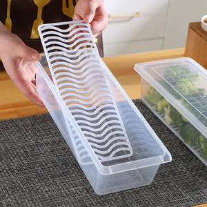 Refrigerator Storage Box Rectangle Plastic With Lid For Fish Meat Frozen Food Freshness Preservation - Product Image 4