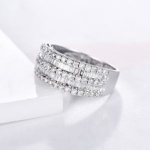 Bague de mariage classique pour femme Sunstar Custom Design, 1 carat de diamant naturel, or 18 carats plaqué rhodium - Product Image 4