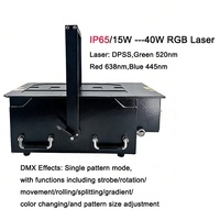 FEIYUEYUE Laser d'animation de scène étanche IP65 Pro 20W 30K RGB Pleine Couleur Contrôle DMX512 40CH Ra90 Extérieur