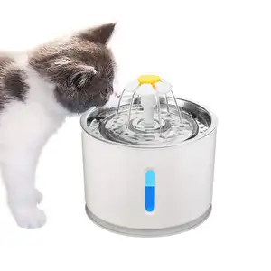 Großhandel automatische Haustier Wasserzufuhr Brunnen mit Edelstahl platte für Katzen und Hunde