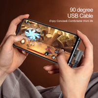 Câble USB C vers USB C 60W à angle droit 90 degrés, charge rapide, cordon de type C, nylon tressé, alliage d'aluminium pour ordinateur portable, téléphone portable