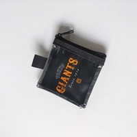 Pochette d'échantillon cosmétique, transparente, noire, à fermeture éclair, avec logo, 50 pièces
