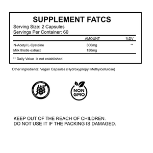 Cápsulas Astrawell NAC e Extrato de Cardo Mariano OEM Marca Própria Suplemento para Alívio de Ressaca e Proteção do Fígado - Product Image 2