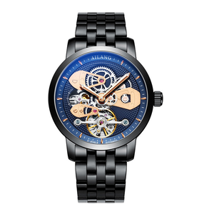 Montre mécanique automatique pour homme, cadran lumineux, design ajouré, réserve de marche, étanche, bracelet en alliage de haute qualité - Product Image 1