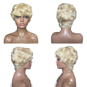 <span class=keywords><strong>ผม</strong></span>เรมี่บราซิลสำหรับวิก<span class=keywords><strong>ผม</strong></span>สีบลอนด์นางฟ้าสำหรับผู้หญิง613 # ธรรมชาติมองสั้นสำหรับวิกตัดนางฟ้า machihen ขาวทำ - Product Image 1