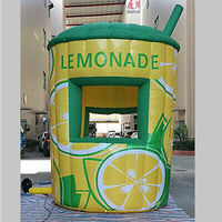 Cabine de mascotte gonflable personnalisé pour citron, kiosque gonflable de citron à prix bas