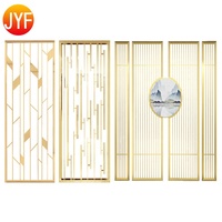 EL212 Interior Decorative Pvd Gold Mirror Stainless Steel Room Dividers Living Room Glass Partition Design in Mirror Polished