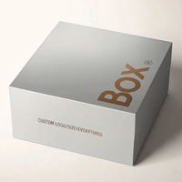 Boîte cadeau pliable en carton rigide noir mat de luxe avec logo personnalisé de qualité supérieure, fermeture magnétique, vide