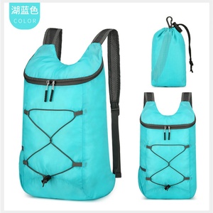 Wholesale Lightweight Polyester Foldable Backpack Waterproof Casual Sport with Custom Logo Fashion Zipper Closure Promotional - Product Image 2