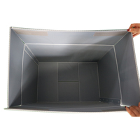 Bac de rangement en plastique transparent QS Clear 580x480x400mm, boîte en PP ondulé, 10kg, léger, pour la protection des emballages