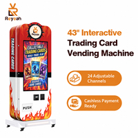 Distributeur automatique de cartes IP intelligent avec écrans publicitaires, acceptant les paiements par pièces et jetons, et SDK intégré