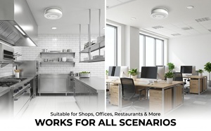 Rilevatore <span class=keywords><strong>di</strong></span> <span class=keywords><strong>Fumo</strong></span> Fotoelettrico Indipendente con Batteria 9V e Indicatore LED per Protezione <span class=keywords><strong>Antincendio</strong></span> - Product Image 3