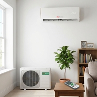 Climatiseur mural mini-split Hersense, refroidissement et chauffage, 12000 BTU, climatiseur à inverter abordable avec télécommande pour la maison et le bureau