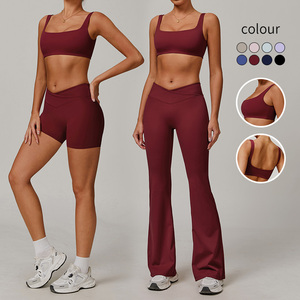 Roupas de Yoga Personalizadas de Alta Qualidade, Justas e Respiráveis, Conjuntos de Fitness de Secagem Rápida para Mulheres, Roupas Ativas para Corrida e Yoga - Product Image 1