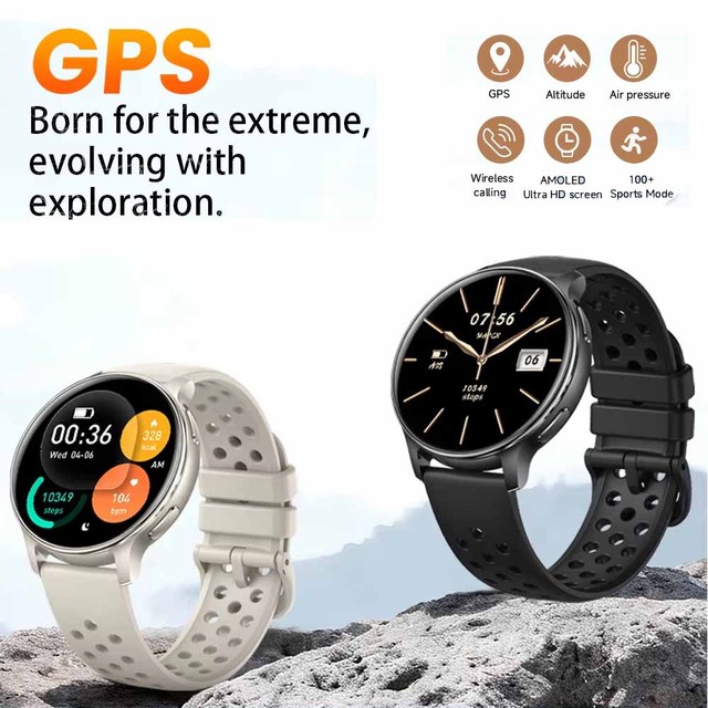 New Smart Watch with GPS Navigation LED Lighting Function Compass 1.93 Inch AMOLED Sports Outdoor  for Men Women