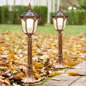 Solar Powered Bronze Lawn <b>Light</b> <b>LED</b> IP65 Water-Resistant 5000K Daylight Bamboo Shade Garden Lamp with <b>Motion</b> <b>Sensor</b> and CRI 90 - Product Image 6