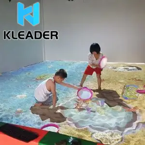 Projetor de arte 3d para crianças, projetor interativo de areia para áreas internas, areia e piso, praia mágica