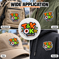 Badge brodé personnalisé amovible pour casquette, bonnet, veste en jean, gilet, vêtements – Patch brodé personnalisé à scratch