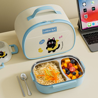 Boîte à lunch isotherme en acier inoxydable 316, assiette bento à compartiments séparés pour les élèves, conteneur alimentaire pour enfants, garçons et filles