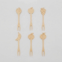 Creatieve druivenpatroon bamboe fruitvorkjes EC NO 1935 gecertificeerd milieuvriendelijke wegwerp dessertprikkers voor buffetfeestjes