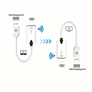 ตัวส่งสัญญาณ HDMI ไร้สายแบบพรีเมียม รับส่งภาพและเสียง 1080P ระยะ 30 <span class=keywords><strong>เมตร</strong></span> อะแดปเตอร์ดองเกิลสำหรับแสดงผลภาพและเสียง สำหรับแล็ปท็อปแบบ <span class=keywords><strong>USB</strong></span> เสียบแล้วใช้งานได้ทันที - Product Image 2