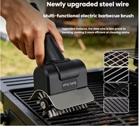 Brosse de nettoyage électrique multifonctionnelle pour barbecue en acier inoxydable de haute qualité – Rechargeable, étanche et flexible