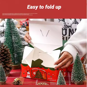 Bán Buôn Giá Sáng Tạo 3D Nhà Hình Dạng Món Quà Giáng Sinh Giấy Cookie Bao Bì Hộp Trang Trí Giáng Sinh Hộp Quà Tặng Cho Trẻ Em - Product Image 3