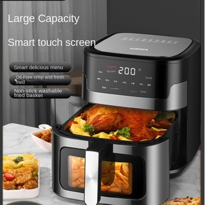 Friteuse à air multifonctionnelle domestique grande capacité 10,5 L en acier inoxydable avec revêtement antiadhésif PTFE, facile à nettoyer et économe en énergie - Product Image 5