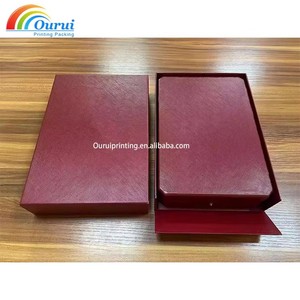 Ourui Elegant Hexagon <b>Red</b> Jewelry <b>Box</b> With Velvet Insert Button Closure For Watch Packaging - Product Image 2