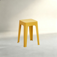Chaise de salle à manger en plastique et tabouret empilable en plastique, design moderne et coloré, pour restaurant, cuisine, café, style iconique similaire