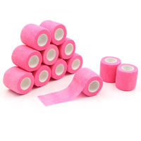 Bande de contention non tissée, souple, flexible, auto-adhésive, élastique, pour soins vétérinaires des jambes des chevaux