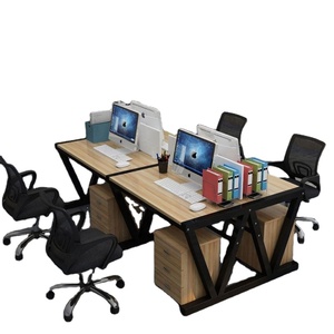 Ailichen hiện đại 2 người văn phòng máy tính bàn làm việc bàn gỗ Bàn văn phòng - Product Image 1