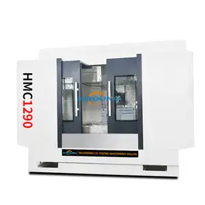 เครื่องกัดโลหะ5แกนระบบ CNC แบบแนวนอน HMC1290ระบบ Fanuc