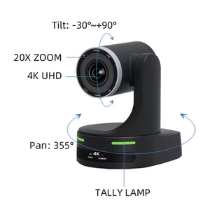 Cámara PTZ 4K con Zoom Óptico 20X, Salidas 3G-SDI+HD MI+USB+IP, PoE+, 30fps, Profesional para Transmisiones en Vivo, Estudios y Locales, MC3808 4K PTZ - Product Image 3