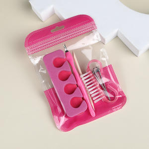 Nouvel ensemble de <span class=keywords><strong>manucure</strong></span> rose Maquiagem soins des ongles personnels ensembles de pédicure kit de toilettage en gros bon marché - Product Image 2